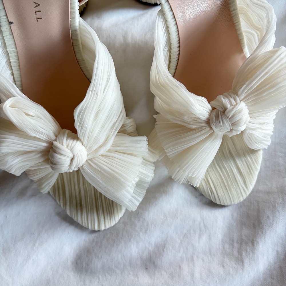 Loeffler Randall // NEW Camellia Pearl Pleated Bow Heel - Picture 6 of 10